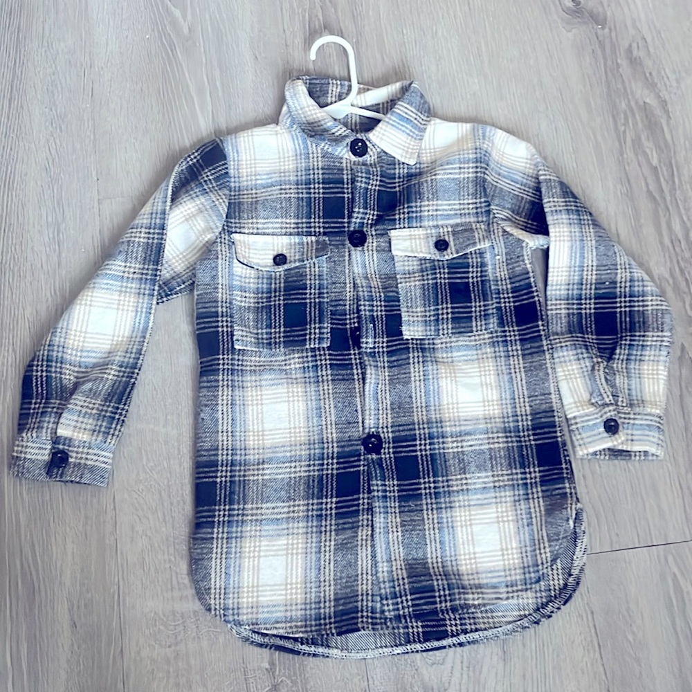 Boys plaid button down jacket